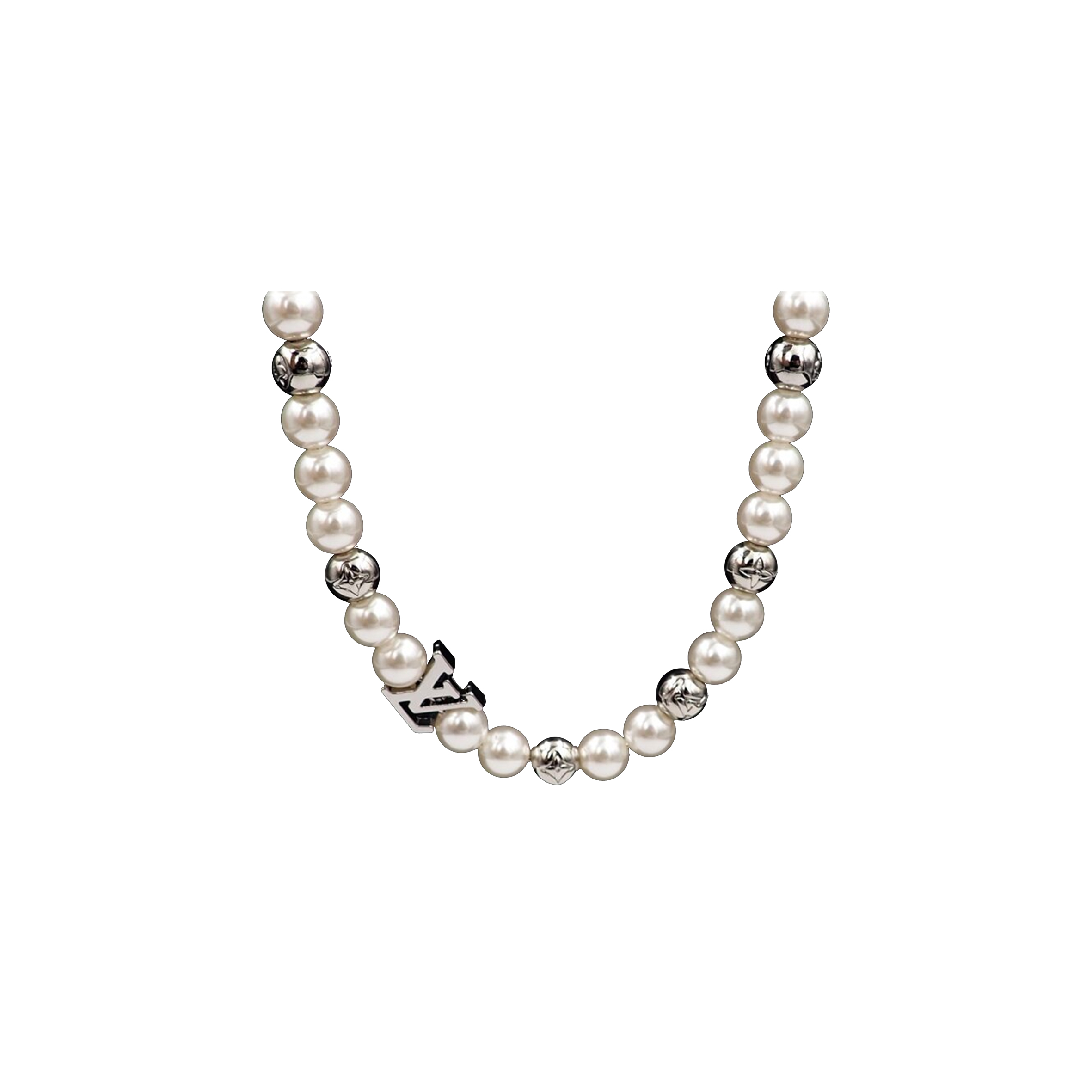 LOUIS VUITTON LV MONOGRAM PEARLS NECKLACE M01783